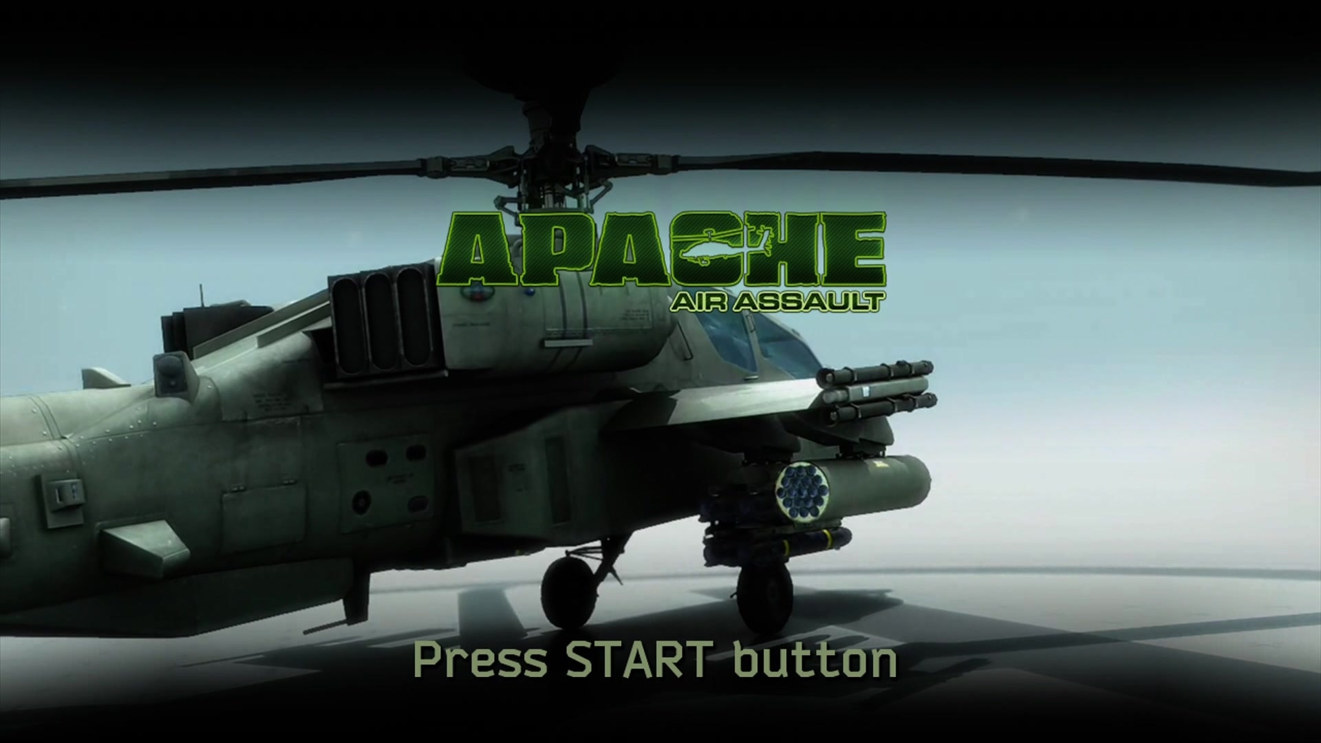 Apache: Air Assault title screen for Xbox 360